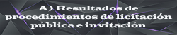 A Resultados de procedimientos de licitación pública e invitación